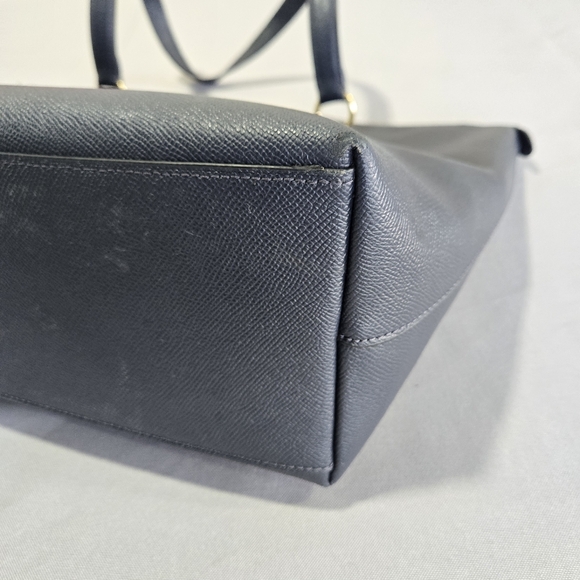 Coach (F79608) Signature Blue Leather Gallery Tote Shoulder Handbag Large ZipTop - Picture 7 of 16